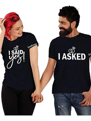 Polera Parejas Amor Novios Duos Asked I Said Yes Grafimax