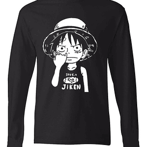 Polera Manga Larga Luffy Moco One Piece Anime Grafimax