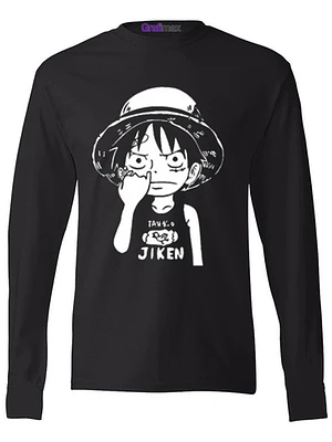 Polera Manga Larga Luffy Moco One Piece Anime Grafimax