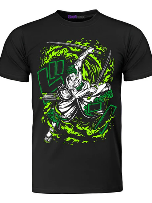 Polera Hombre Roronoa Zoro One Piece Anime Grafimax 1
