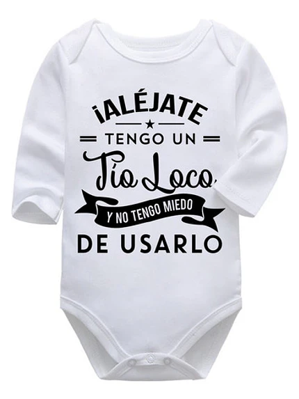 Body Bebé Pilucho Aléjate Tengo Un Tí­O Loco Grafimax 1