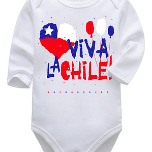 Body Bebé Pilucho Viva Chile Fiestas Patrias 18 Grafimax