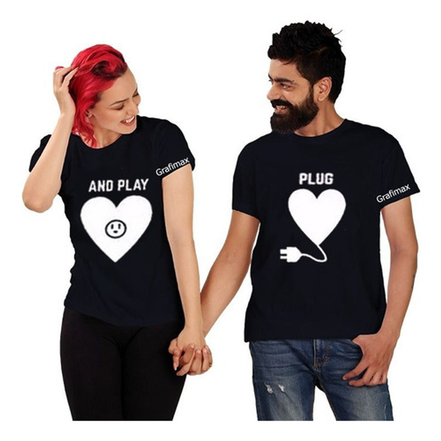 Polera Pareja Novios Duos Plug And Play Grafimax 9