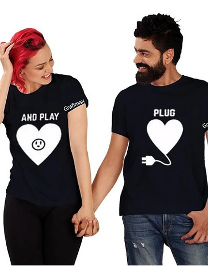 Polera Pareja Novios Duos Plug And Play Grafimax 17