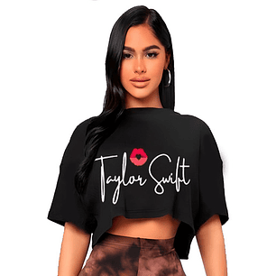 Polera Crop Top Taylor Swift Beso Música Grafimax