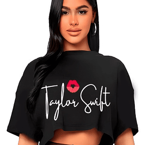 Polera Crop Top Taylor Swift Beso Míºsica Grafimax