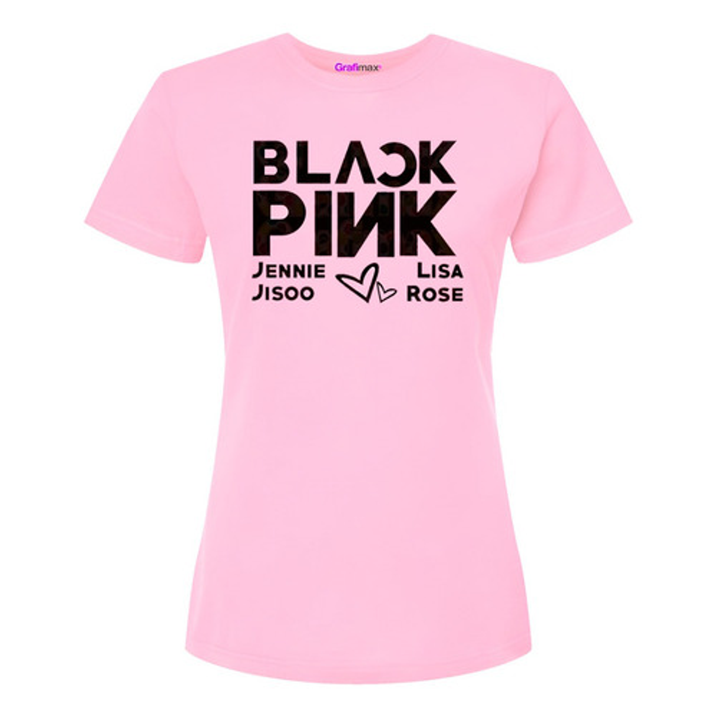 Polera Black Pink Names Koreano Grafimax 1