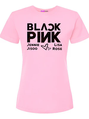Polera Black Pink Names Koreano Música K-Pop - Grafimax