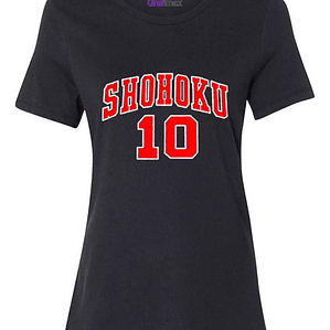 Polera Mujer Shohoku 10 Slam Dunk Hanamichi Grafimax