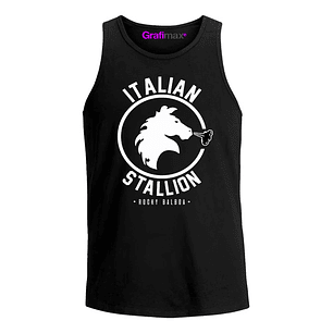 Polera Sin Manga Musculosa Algodón Italian Stallion Grafimax