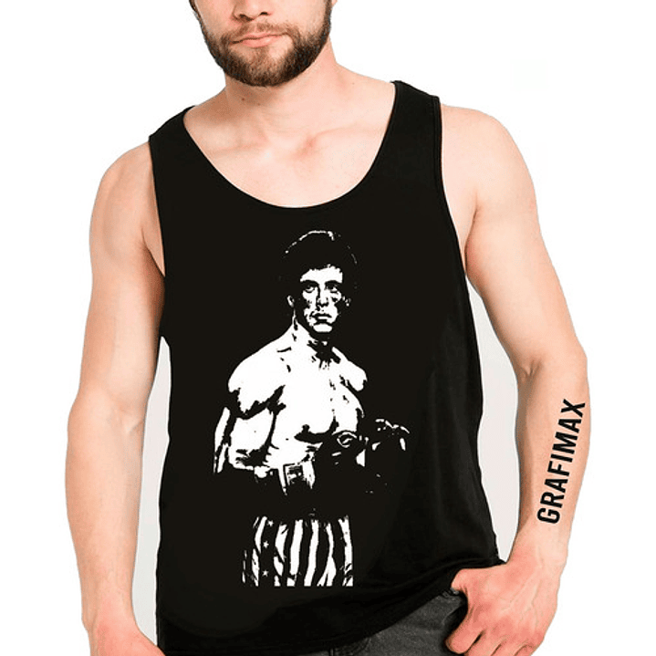 Polera Musculosa Sin Manga Rocky Boxeo Película Grafimax 2