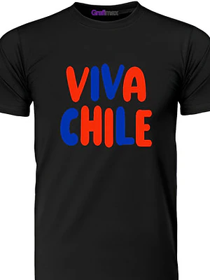 Polera Chile Fiestas Patrias Viva Chile 18 - Grafimax
