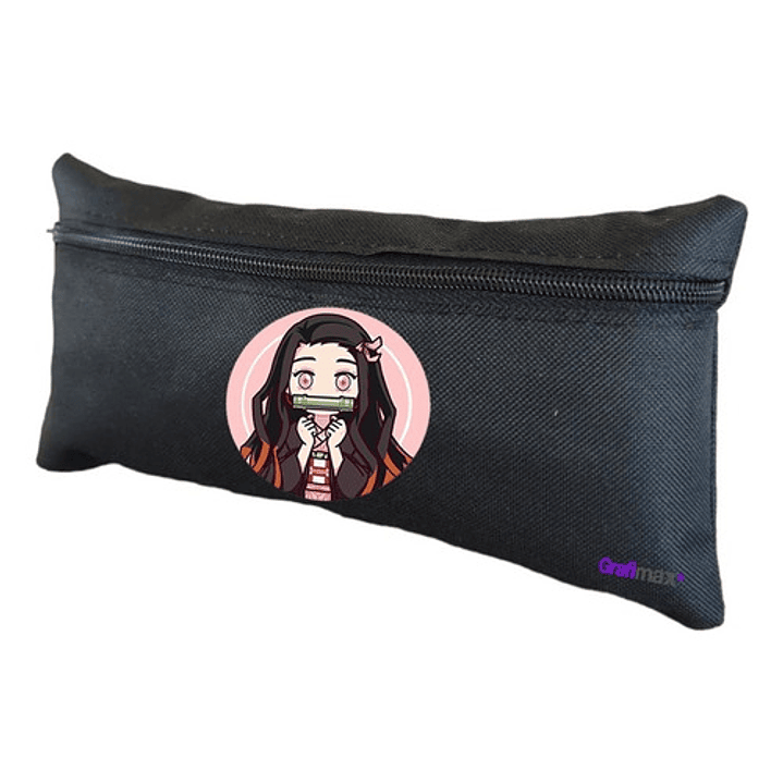 Estuche Cierre Nezuko Dibujo Kimetsu No Yaiba Negro Grafimax 1