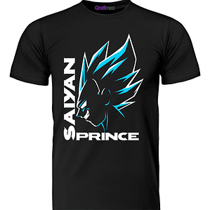 Polera Vegeta Saiyan Prince Dragon Ball Anime Grafimax