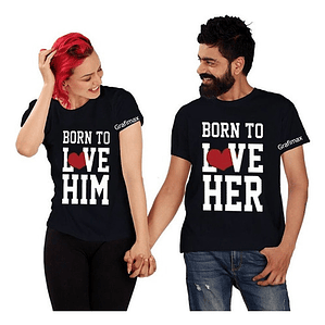 Polera Parejas Amor Duos Novios Born To Love Grafimax