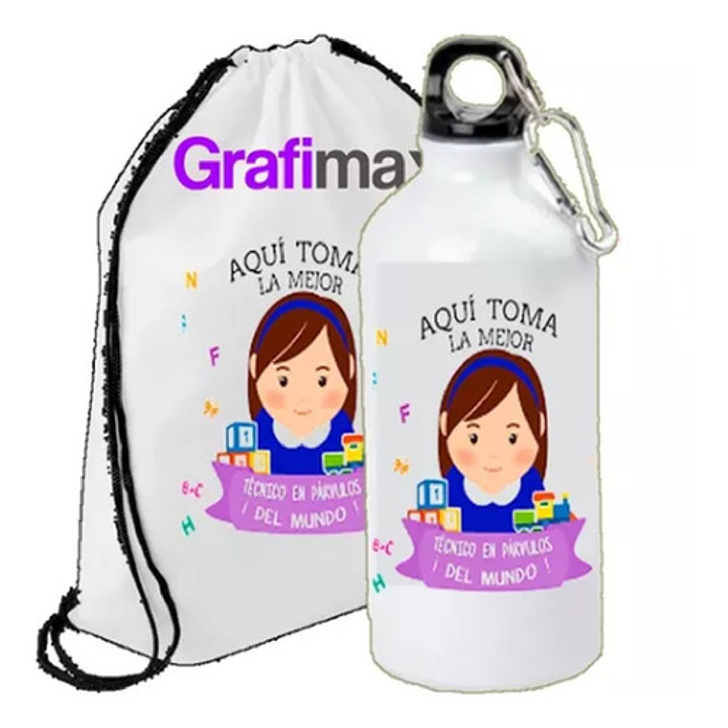 Pack Botella Agua Personalizada + Bolsita Regalo Avatar  1