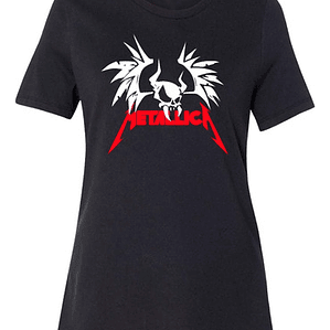 Polera Mujer Metallica Wing Skull Metal Grafimax