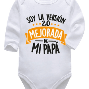Body Bebé Pilucho Soy La Version 2.0 De Papá Grafimax
