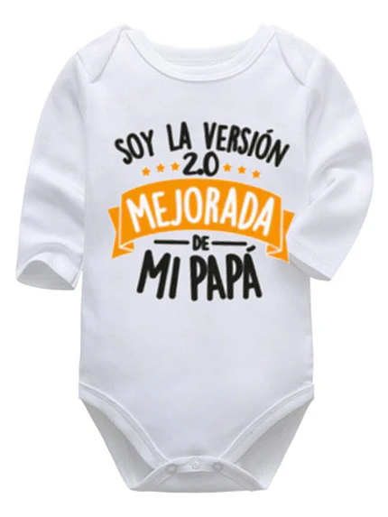 Body Bebé Pilucho Soy La Version 2.0 De Papá Grafimax 1