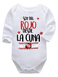 Body Bebé Pilucho Soy Del Rojo Desde La Cuna Grafimax - Miniatura 1