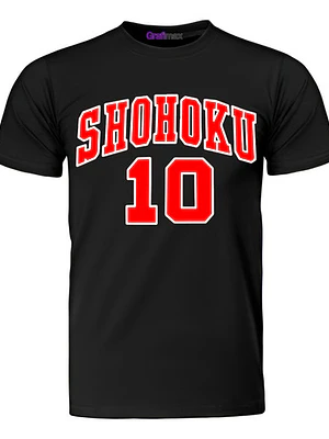 Polera Shohoku 10 Slam Dunk Hanamichi Sakuragui Grafimax