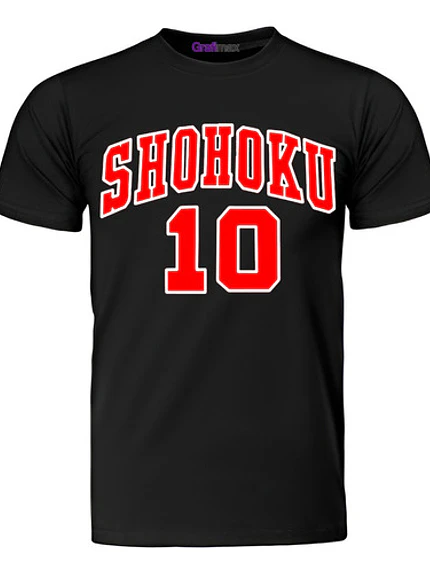 Polera Shohoku 10 Slam Dunk Hanamichi Sakuragui Grafimax 1