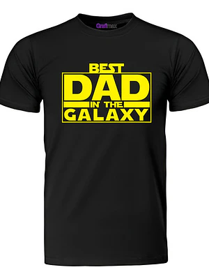 Polera Best Dad Galaxy Starwars Hombre Papá Padre Grafimax