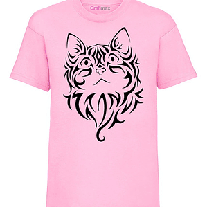 Polera Gato Tribal Algodón Grafimax