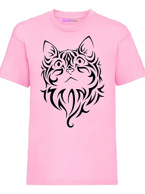 Polera Gato Tribal Algodón Grafimax