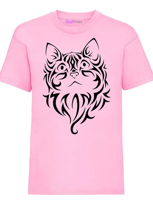 Polera Gato Tribal Algodón Grafimax 1