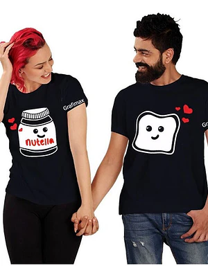 Polera Pareja Novios Duos Pololos Nutella Grafimax