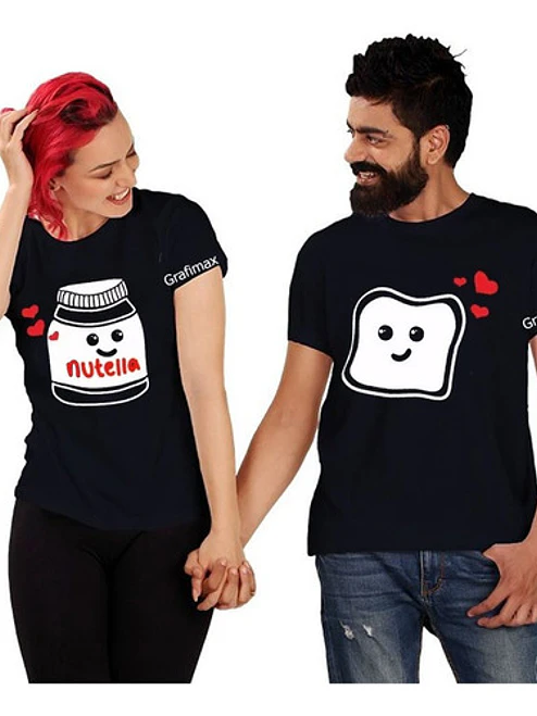 Polera Pareja Novios Duos Pololos Nutella Grafimax 9