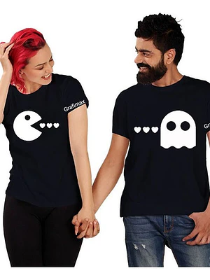 Poleras Parejas Enamorados Duos Pololos Pacman Grafimax