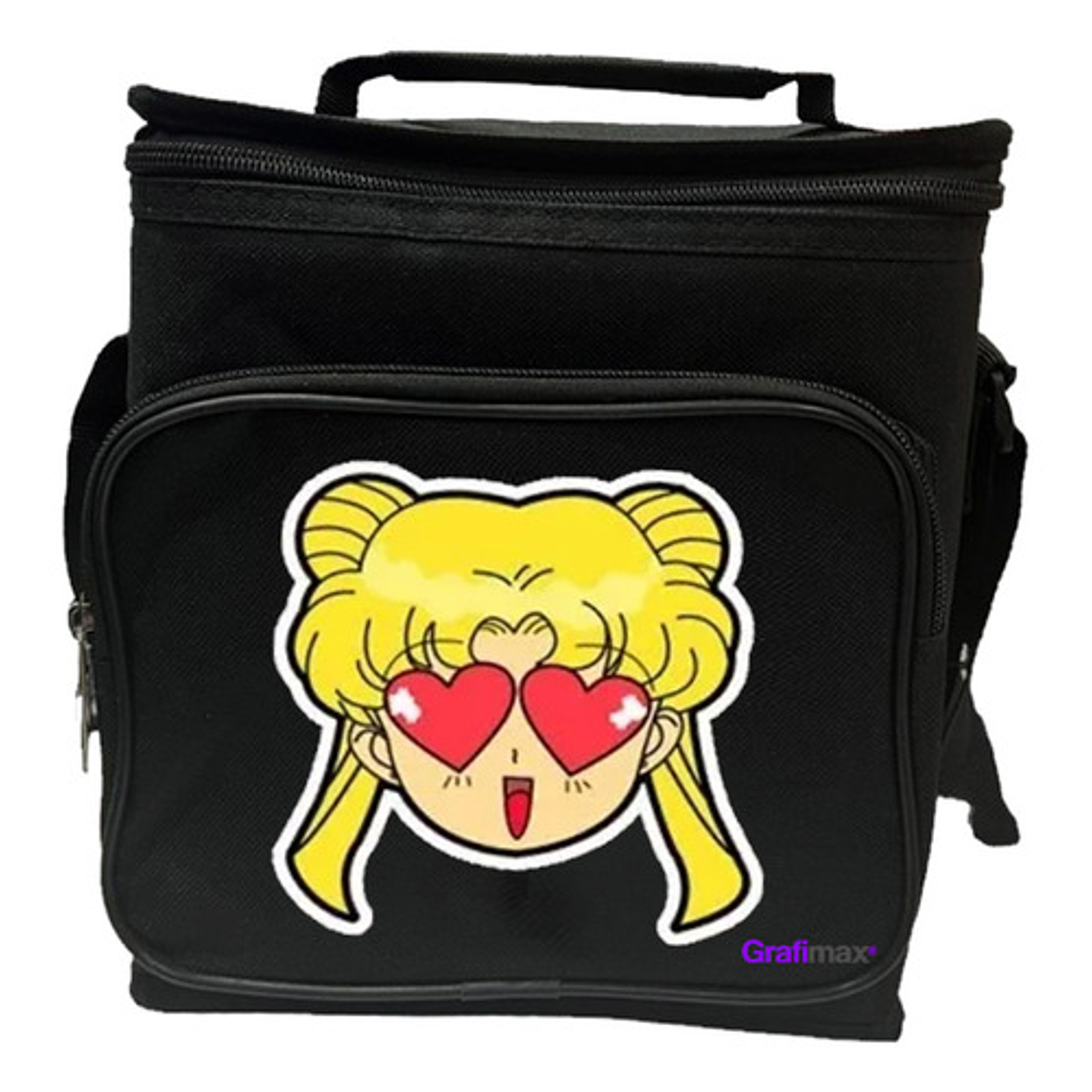 Lonchera Bolsa Almuerzo Sailor Moon Anime Negra Grafimax 1