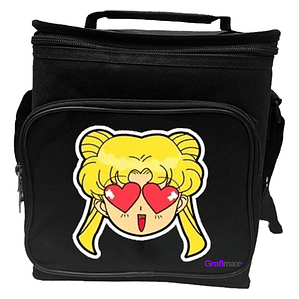 Lonchera Bolsa Almuerzo Sailor Moon Anime Negra Grafimax