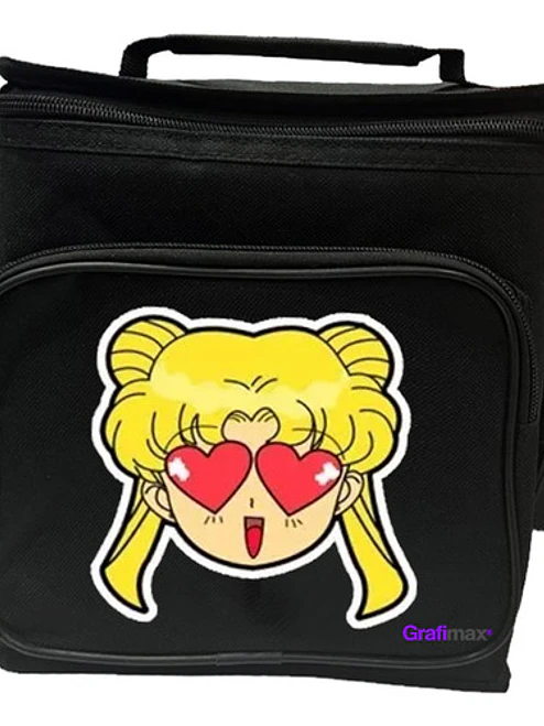 Lonchera Bolsa Almuerzo Sailor Moon Anime Negra Grafimax 1