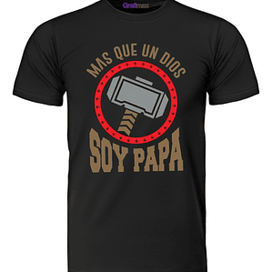 Polera Más Que Un Dios Soy Papá Superheroe Padre Grafimax