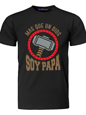 Polera Más Que Un Dios Soy Papá Superheroe Padre Grafimax