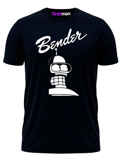 Polera Bender Fender Futurama Series Animación Grafimax 1