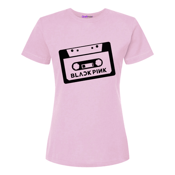 Polera Black Pink Cassette K-pop Koreano Grafimax 1