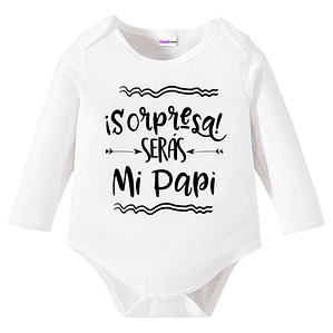 Body Bebé Pilucho Sorpresa Serás Mi Papi Grafimax