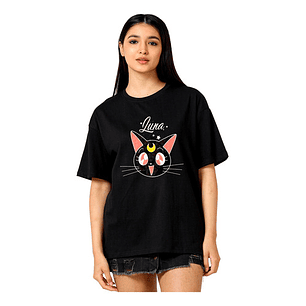 Polera Luna Sailor Moon Gato Anime Oversize Grafimax