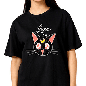 Polera Luna Sailor Moon Gato Anime Oversize Grafimax