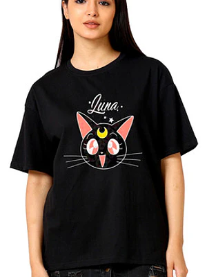 Polera Luna Sailor Moon Gato Anime Oversize Grafimax