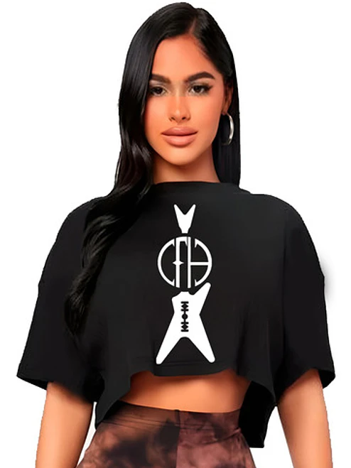 Polera Crop Top Mujer Pantera Cowboys From Hell Grafimax 1