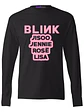 Polera Manga Larga Black Pink Names Kpop Míºsica Grafimax - Miniatura 1