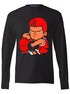 Polera Manga Larga Hanamichi Sakuragui Chibi Slam Dunk Anime