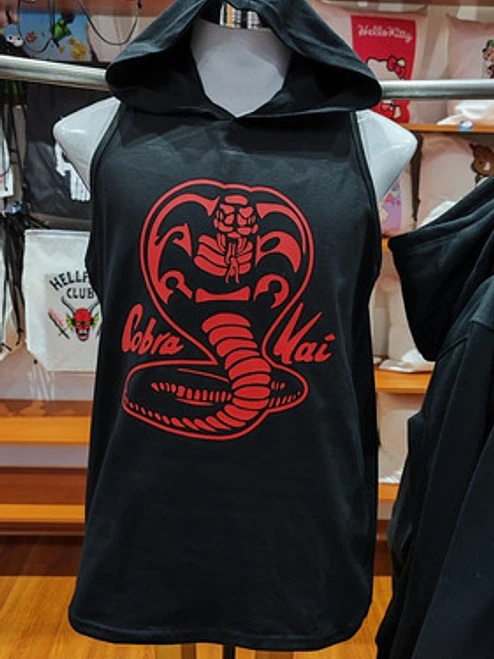 Polera Cobra Kai Red Rojo Musculosa Capucha Gym Grafimax 5
