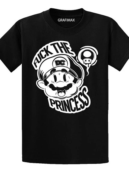 Polera Mario Bros Fck The Princess Oversize Grafimax 1