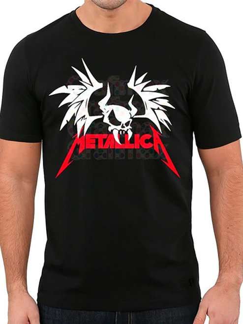 Polera Metallica Wing Skull Metal Grafimax 2